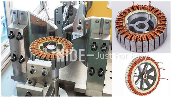 Winding Stand Rotor 2 Stations Motorcycle Wheel Stator Winding Machine