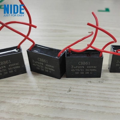 CBB61 Air Conditioner Ceiling Fan Capacitor - 2 Wire 3UF 450V AC 60Hz