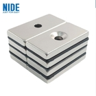 Custom Electric Motor Spare Parts NdFeB Neodymium Magnet Square Strong With Hole
