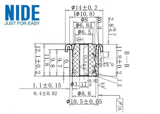 8p Automotive Micro Hook Brushed Motor Commutator In Dc Motor