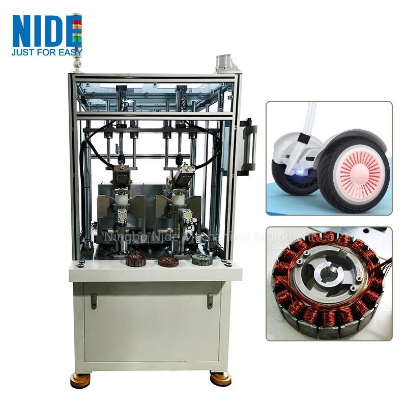 2 Stations Wheel Hub Motor Stator Winding Machine Automatic Self Balance Scooter