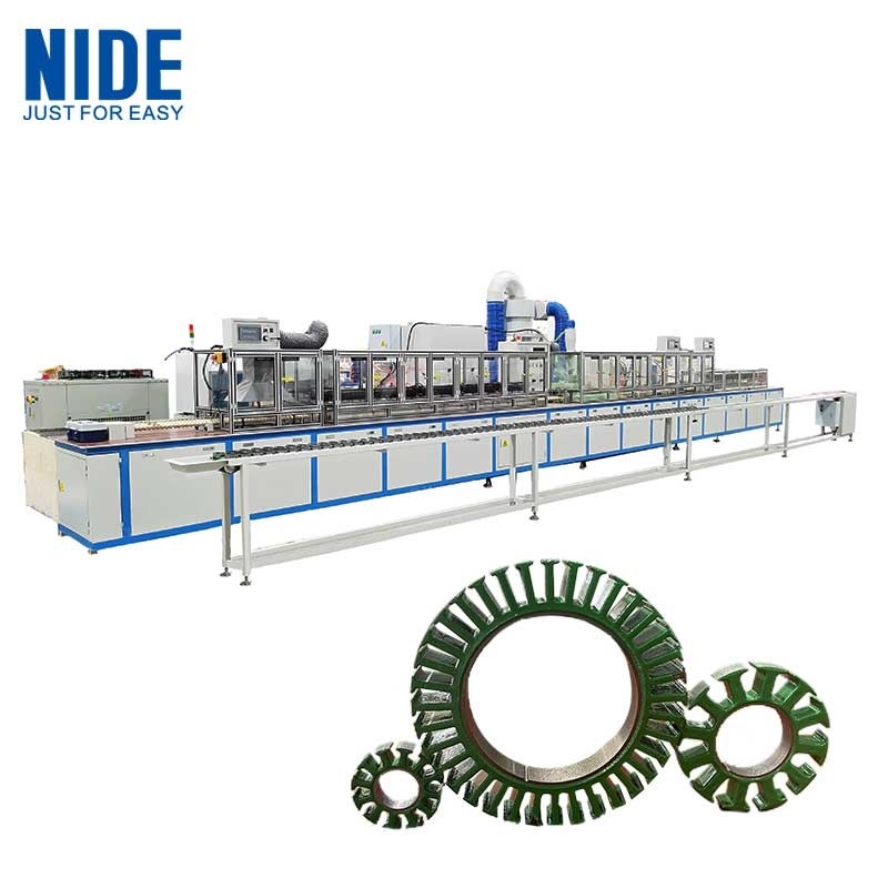Electrostatic Powder Coating Automatic Line For Brushless Motor Stator Core Insulation