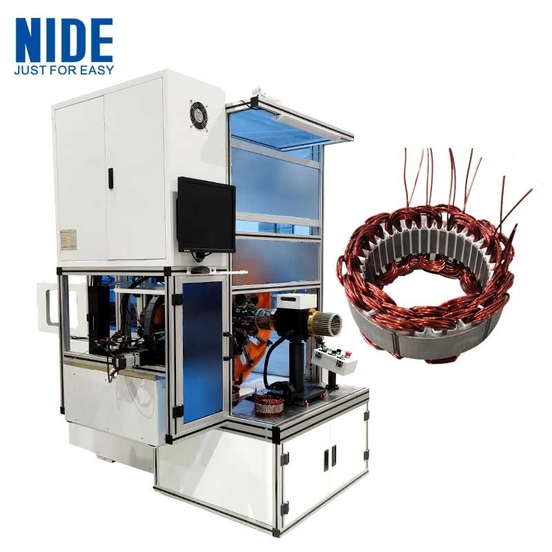 Electric generator motor stator winding machine for generator stator coil winding