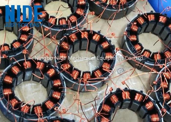 Automatic 2 Stations Electric Motor Winding Equipment For Multi Pole BLDC Motor Stator