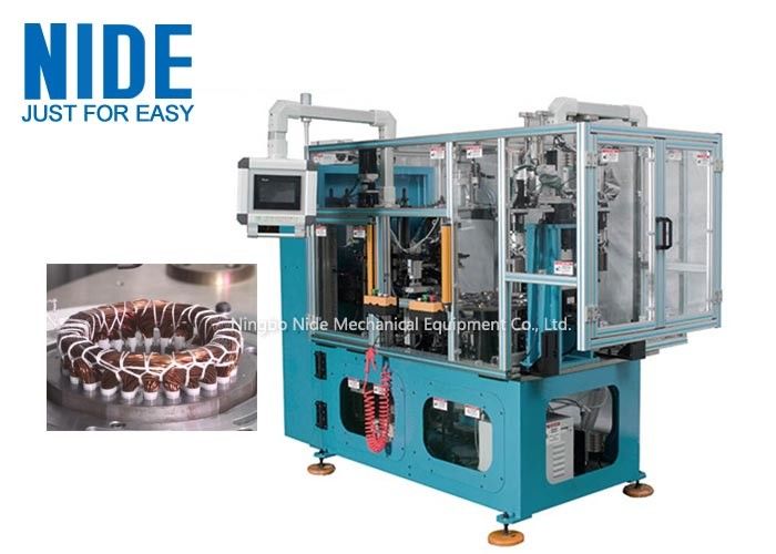 High efficiency automatic 4 working stations electric motor stator coil lacing machine line