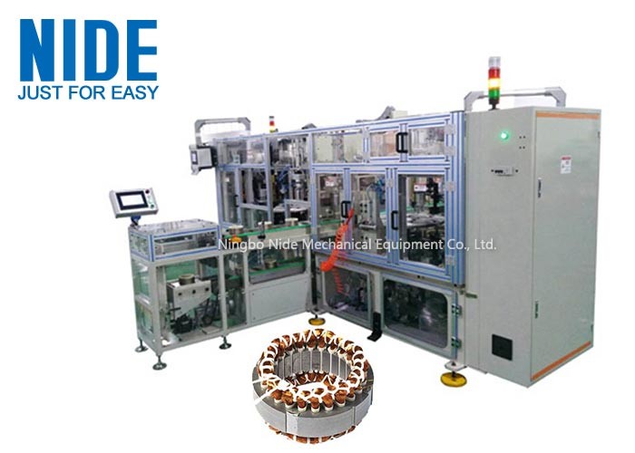 High Effeciency Lacing Machine Four Working Stations Stator Coil ...